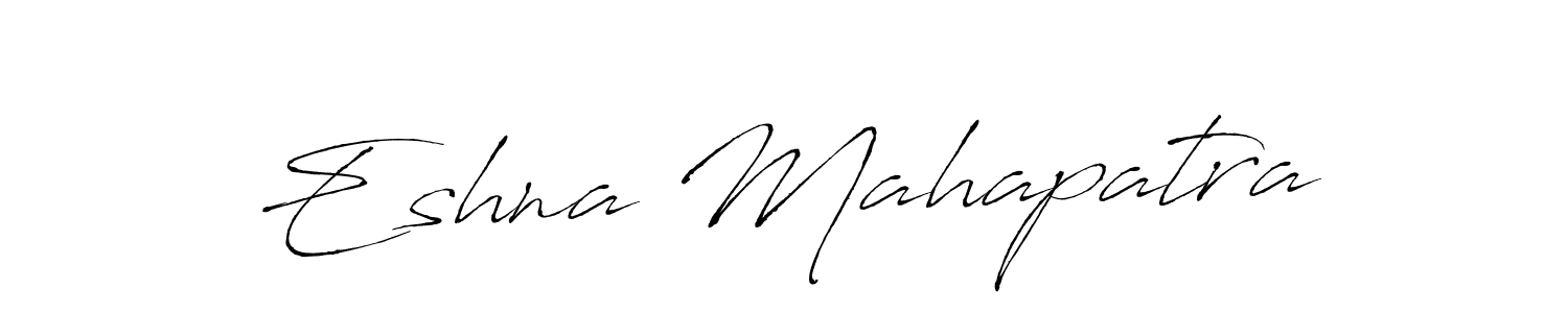 How to make Eshna Mahapatra name signature. Use Antro_Vectra style for creating short signs online. This is the latest handwritten sign. Eshna Mahapatra signature style 6 images and pictures png