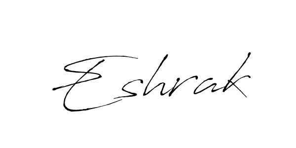 Create a beautiful signature design for name Eshrak. With this signature (Antro_Vectra) fonts, you can make a handwritten signature for free. Eshrak signature style 6 images and pictures png