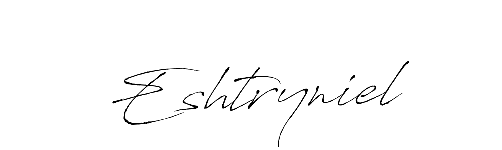 Use a signature maker to create a handwritten signature online. With this signature software, you can design (Antro_Vectra) your own signature for name Eshtryniel. Eshtryniel signature style 6 images and pictures png