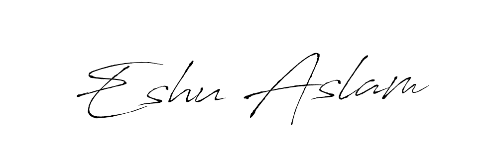 Antro_Vectra is a professional signature style that is perfect for those who want to add a touch of class to their signature. It is also a great choice for those who want to make their signature more unique. Get Eshu Aslam name to fancy signature for free. Eshu Aslam signature style 6 images and pictures png