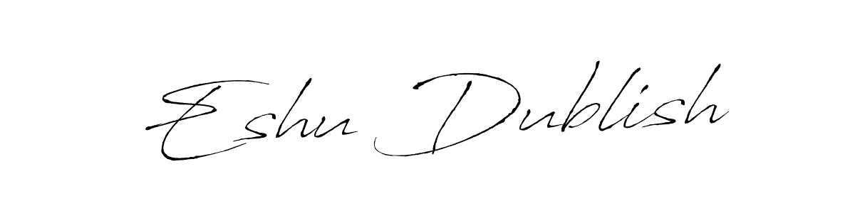 How to Draw Eshu Dublish signature style? Antro_Vectra is a latest design signature styles for name Eshu Dublish. Eshu Dublish signature style 6 images and pictures png