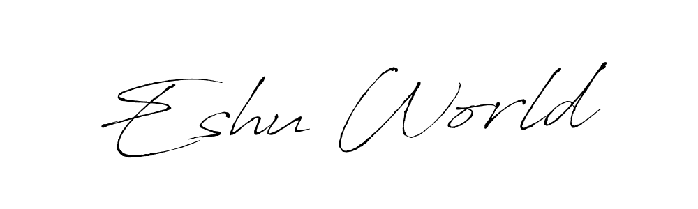 Once you've used our free online signature maker to create your best signature Antro_Vectra style, it's time to enjoy all of the benefits that Eshu World name signing documents. Eshu World signature style 6 images and pictures png