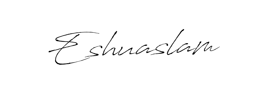 You can use this online signature creator to create a handwritten signature for the name Eshuaslam. This is the best online autograph maker. Eshuaslam signature style 6 images and pictures png