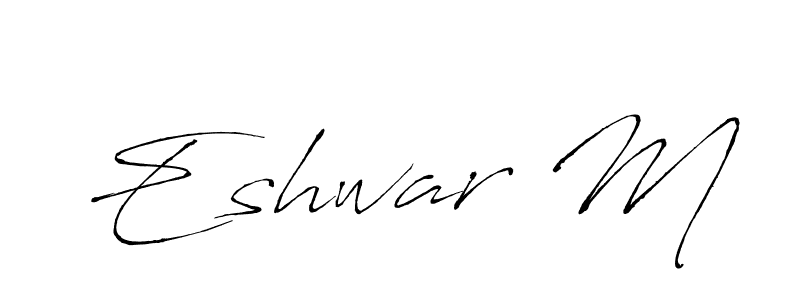 Antro_Vectra is a professional signature style that is perfect for those who want to add a touch of class to their signature. It is also a great choice for those who want to make their signature more unique. Get Eshwar M name to fancy signature for free. Eshwar M signature style 6 images and pictures png