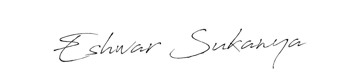 How to make Eshwar Sukanya signature? Antro_Vectra is a professional autograph style. Create handwritten signature for Eshwar Sukanya name. Eshwar Sukanya signature style 6 images and pictures png