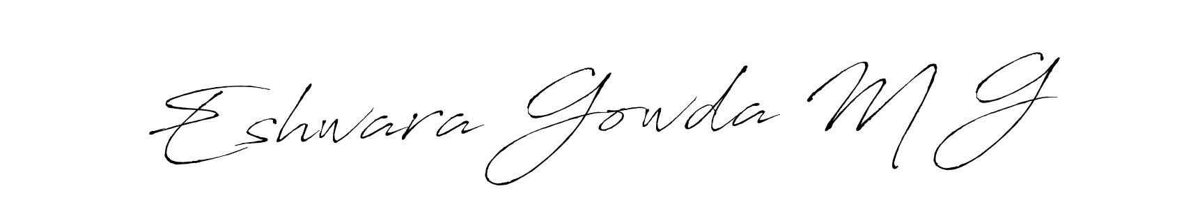 Use a signature maker to create a handwritten signature online. With this signature software, you can design (Antro_Vectra) your own signature for name Eshwara Gowda M G. Eshwara Gowda M G signature style 6 images and pictures png