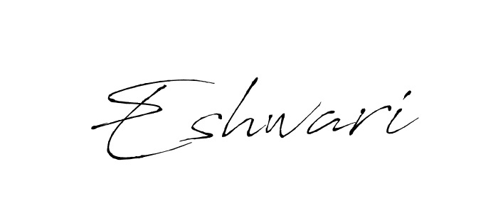 Design your own signature with our free online signature maker. With this signature software, you can create a handwritten (Antro_Vectra) signature for name Eshwari. Eshwari signature style 6 images and pictures png
