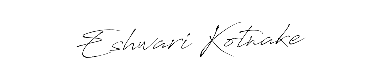 Antro_Vectra is a professional signature style that is perfect for those who want to add a touch of class to their signature. It is also a great choice for those who want to make their signature more unique. Get Eshwari Kotnake name to fancy signature for free. Eshwari Kotnake signature style 6 images and pictures png