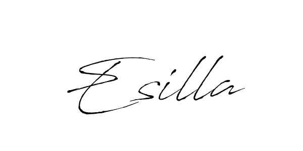 How to make Esilla signature? Antro_Vectra is a professional autograph style. Create handwritten signature for Esilla name. Esilla signature style 6 images and pictures png