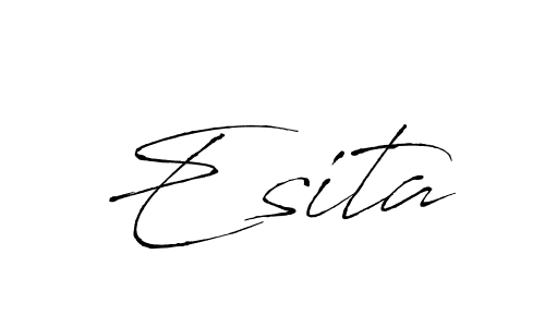 Create a beautiful signature design for name Esita. With this signature (Antro_Vectra) fonts, you can make a handwritten signature for free. Esita signature style 6 images and pictures png
