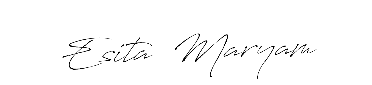Once you've used our free online signature maker to create your best signature Antro_Vectra style, it's time to enjoy all of the benefits that Esita  Maryam name signing documents. Esita  Maryam signature style 6 images and pictures png