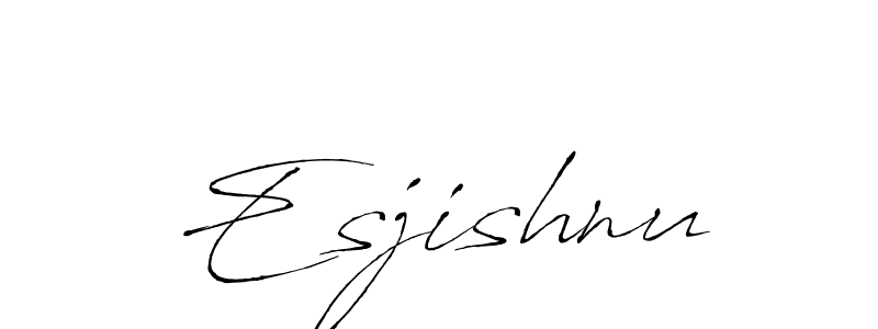 How to make Esjishnu name signature. Use Antro_Vectra style for creating short signs online. This is the latest handwritten sign. Esjishnu signature style 6 images and pictures png