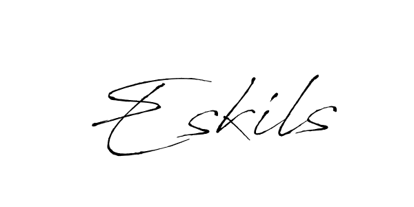 Use a signature maker to create a handwritten signature online. With this signature software, you can design (Antro_Vectra) your own signature for name Eskils. Eskils signature style 6 images and pictures png