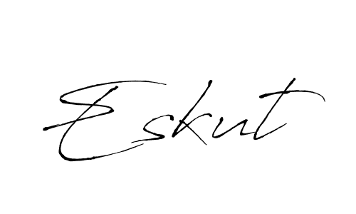 Use a signature maker to create a handwritten signature online. With this signature software, you can design (Antro_Vectra) your own signature for name Eskut. Eskut signature style 6 images and pictures png