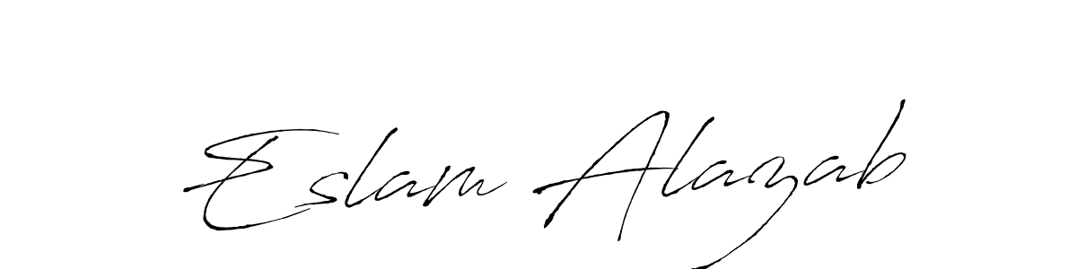 How to make Eslam Alazab signature? Antro_Vectra is a professional autograph style. Create handwritten signature for Eslam Alazab name. Eslam Alazab signature style 6 images and pictures png