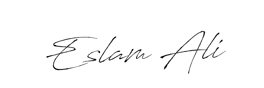 Create a beautiful signature design for name Eslam Ali. With this signature (Antro_Vectra) fonts, you can make a handwritten signature for free. Eslam Ali signature style 6 images and pictures png