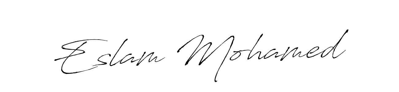 Also You can easily find your signature by using the search form. We will create Eslam Mohamed name handwritten signature images for you free of cost using Antro_Vectra sign style. Eslam Mohamed signature style 6 images and pictures png