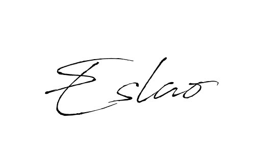 Eslao stylish signature style. Best Handwritten Sign (Antro_Vectra) for my name. Handwritten Signature Collection Ideas for my name Eslao. Eslao signature style 6 images and pictures png