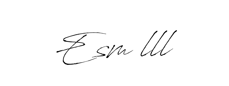 Make a beautiful signature design for name Esmēlll. With this signature (Antro_Vectra) style, you can create a handwritten signature for free. Esmēlll signature style 6 images and pictures png