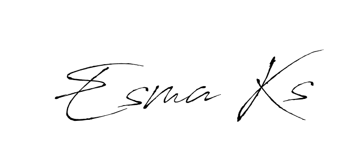 Esma Ks stylish signature style. Best Handwritten Sign (Antro_Vectra) for my name. Handwritten Signature Collection Ideas for my name Esma Ks. Esma Ks signature style 6 images and pictures png