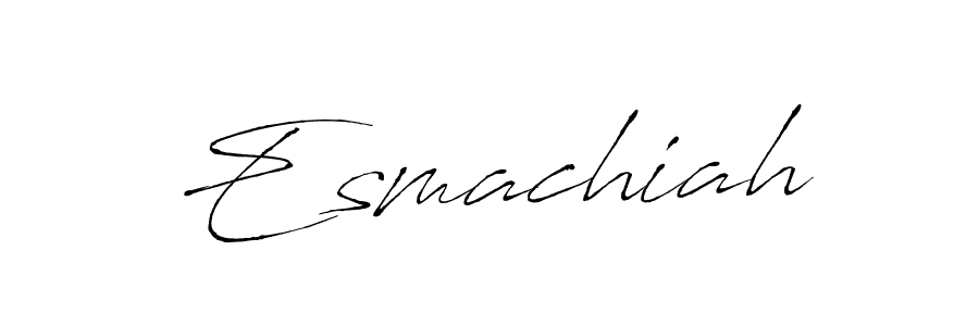 The best way (Antro_Vectra) to make a short signature is to pick only two or three words in your name. The name Esmachiah include a total of six letters. For converting this name. Esmachiah signature style 6 images and pictures png