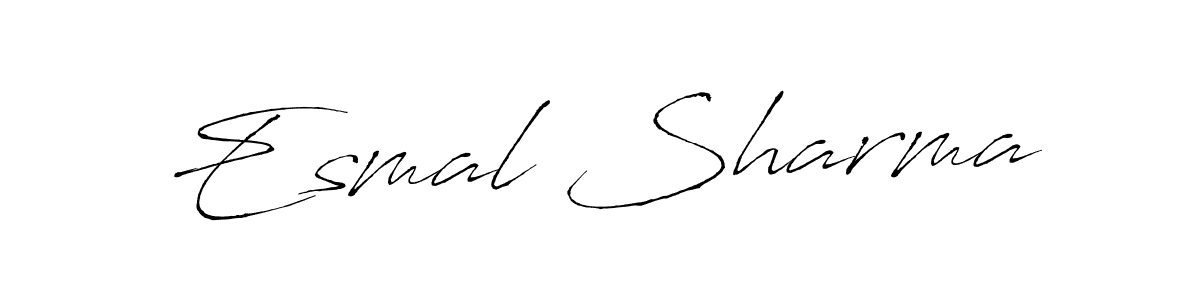 You should practise on your own different ways (Antro_Vectra) to write your name (Esmal Sharma) in signature. don't let someone else do it for you. Esmal Sharma signature style 6 images and pictures png