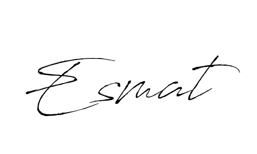 Create a beautiful signature design for name Esmat. With this signature (Antro_Vectra) fonts, you can make a handwritten signature for free. Esmat signature style 6 images and pictures png