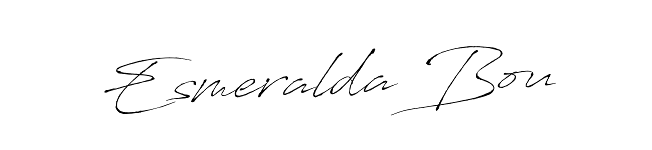 Make a beautiful signature design for name Esmeralda Bou. With this signature (Antro_Vectra) style, you can create a handwritten signature for free. Esmeralda Bou signature style 6 images and pictures png