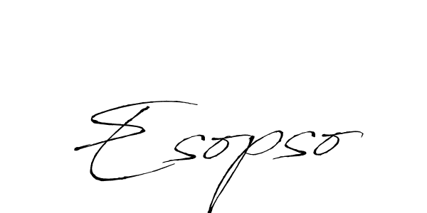 Esopso stylish signature style. Best Handwritten Sign (Antro_Vectra) for my name. Handwritten Signature Collection Ideas for my name Esopso. Esopso signature style 6 images and pictures png