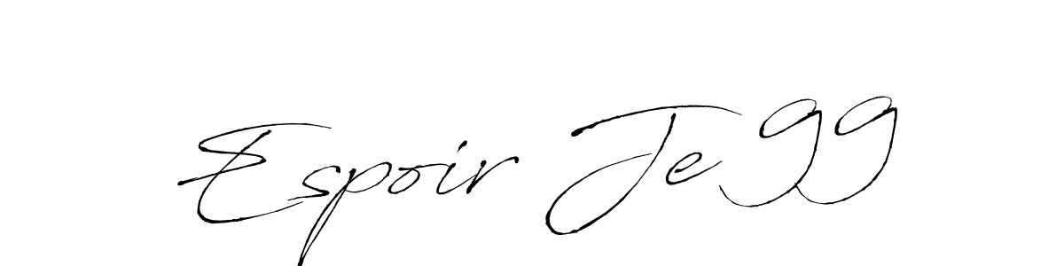 Create a beautiful signature design for name Espoir Je 99. With this signature (Antro_Vectra) fonts, you can make a handwritten signature for free. Espoir Je 99 signature style 6 images and pictures png