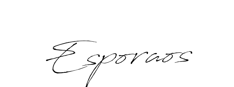 Make a beautiful signature design for name Esporaos. With this signature (Antro_Vectra) style, you can create a handwritten signature for free. Esporaos signature style 6 images and pictures png