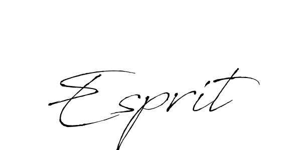 Design your own signature with our free online signature maker. With this signature software, you can create a handwritten (Antro_Vectra) signature for name Esprit. Esprit signature style 6 images and pictures png