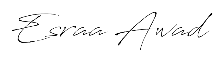 This is the best signature style for the Esraa Awad name. Also you like these signature font (Antro_Vectra). Mix name signature. Esraa Awad signature style 6 images and pictures png