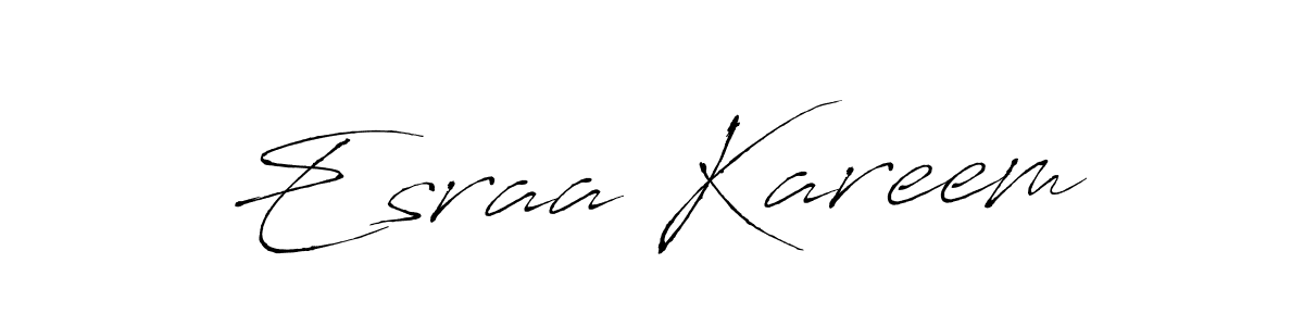 Also we have Esraa Kareem name is the best signature style. Create professional handwritten signature collection using Antro_Vectra autograph style. Esraa Kareem signature style 6 images and pictures png