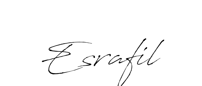 Make a beautiful signature design for name Esrafil. With this signature (Antro_Vectra) style, you can create a handwritten signature for free. Esrafil signature style 6 images and pictures png