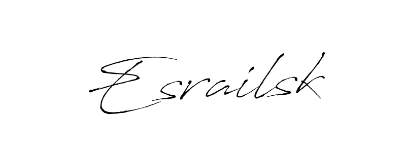 if you are searching for the best signature style for your name Esrailsk. so please give up your signature search. here we have designed multiple signature styles  using Antro_Vectra. Esrailsk signature style 6 images and pictures png