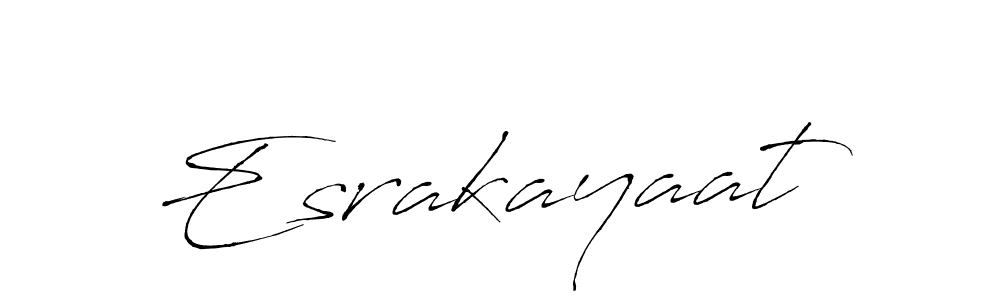 Use a signature maker to create a handwritten signature online. With this signature software, you can design (Antro_Vectra) your own signature for name Esrakayaat. Esrakayaat signature style 6 images and pictures png