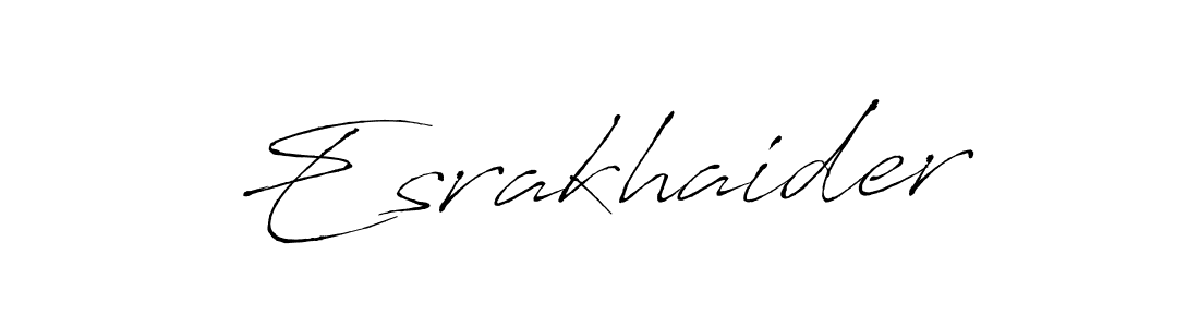 Esrakhaider stylish signature style. Best Handwritten Sign (Antro_Vectra) for my name. Handwritten Signature Collection Ideas for my name Esrakhaider. Esrakhaider signature style 6 images and pictures png