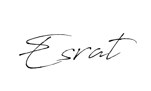 Use a signature maker to create a handwritten signature online. With this signature software, you can design (Antro_Vectra) your own signature for name Esrat. Esrat signature style 6 images and pictures png