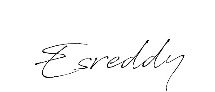 Use a signature maker to create a handwritten signature online. With this signature software, you can design (Antro_Vectra) your own signature for name Esreddy. Esreddy signature style 6 images and pictures png