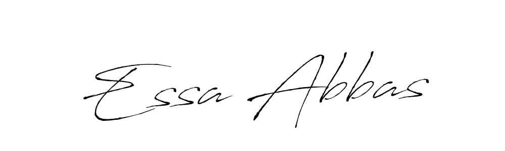 Create a beautiful signature design for name Essa Abbas. With this signature (Antro_Vectra) fonts, you can make a handwritten signature for free. Essa Abbas signature style 6 images and pictures png