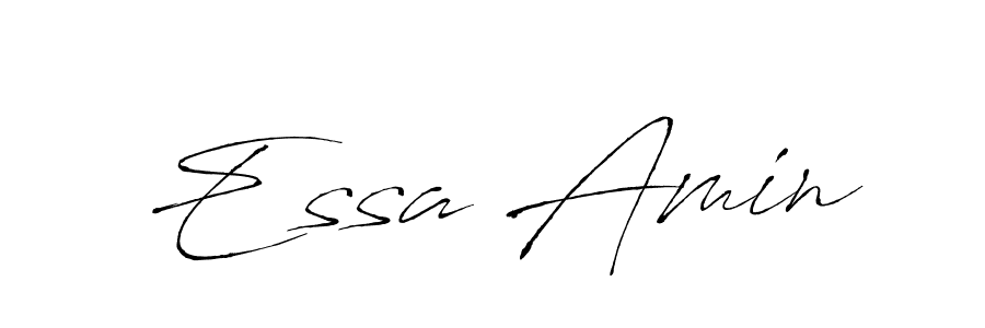 Design your own signature with our free online signature maker. With this signature software, you can create a handwritten (Antro_Vectra) signature for name Essa Amin. Essa Amin signature style 6 images and pictures png