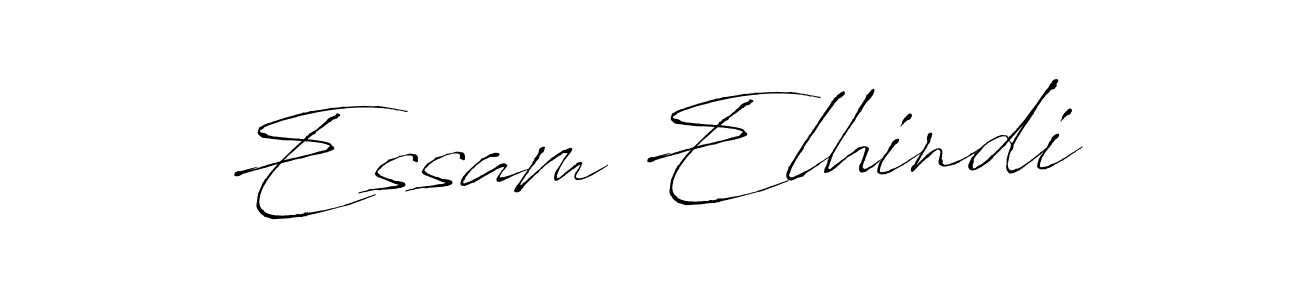 Essam Elhindi stylish signature style. Best Handwritten Sign (Antro_Vectra) for my name. Handwritten Signature Collection Ideas for my name Essam Elhindi. Essam Elhindi signature style 6 images and pictures png