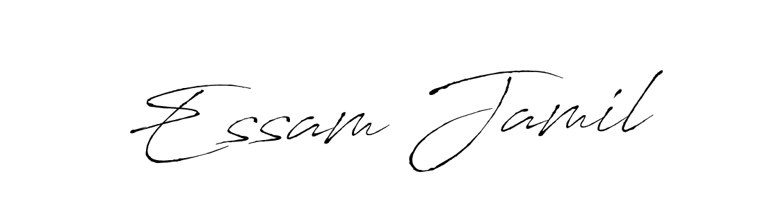 Make a beautiful signature design for name Essam Jamil. With this signature (Antro_Vectra) style, you can create a handwritten signature for free. Essam Jamil signature style 6 images and pictures png