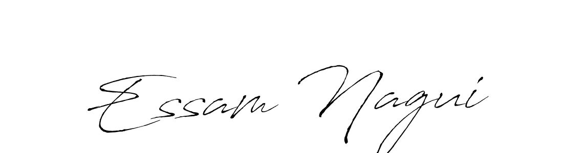 if you are searching for the best signature style for your name Essam Nagui. so please give up your signature search. here we have designed multiple signature styles  using Antro_Vectra. Essam Nagui signature style 6 images and pictures png