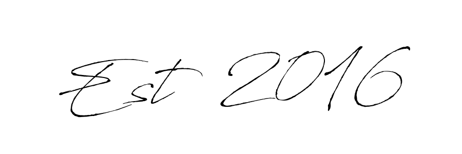 It looks lik you need a new signature style for name Est  2016. Design unique handwritten (Antro_Vectra) signature with our free signature maker in just a few clicks. Est  2016 signature style 6 images and pictures png