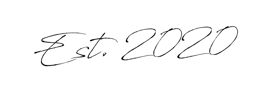 Also You can easily find your signature by using the search form. We will create Est. 2020 name handwritten signature images for you free of cost using Antro_Vectra sign style. Est. 2020 signature style 6 images and pictures png