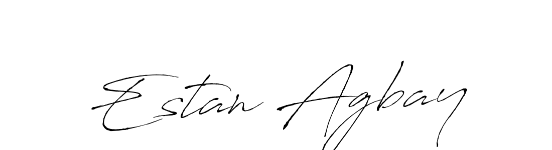 Design your own signature with our free online signature maker. With this signature software, you can create a handwritten (Antro_Vectra) signature for name Estan Agbay. Estan Agbay signature style 6 images and pictures png
