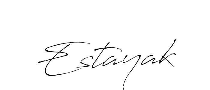 How to make Estayak name signature. Use Antro_Vectra style for creating short signs online. This is the latest handwritten sign. Estayak signature style 6 images and pictures png