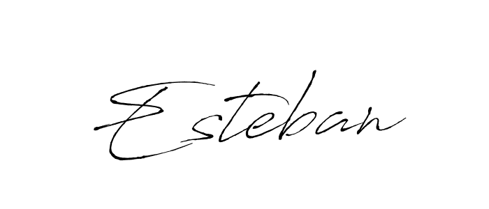 Design your own signature with our free online signature maker. With this signature software, you can create a handwritten (Antro_Vectra) signature for name Esteban. Esteban signature style 6 images and pictures png